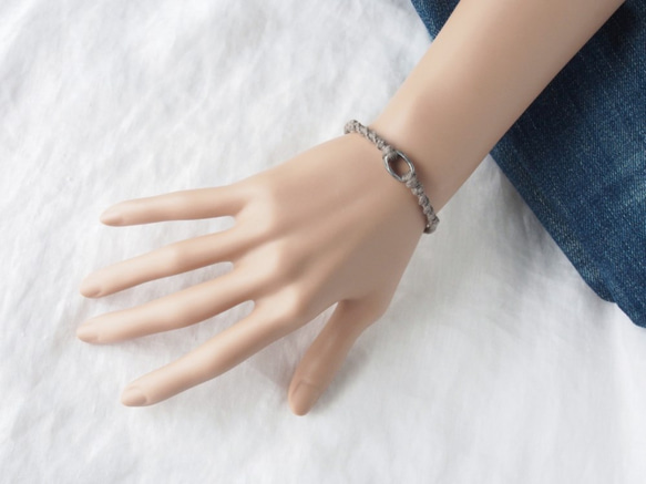 Brown-Gray Bracelet（Pewter Ring） 2枚目の画像