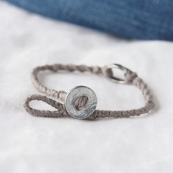 Brown-Gray Bracelet（Pewter Ring） 4枚目の画像