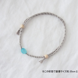 【ペット用】Sea Blue Necklace（シーブルーカルセドニー） 5枚目の画像