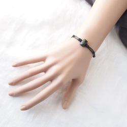 Black Leather Bracelet（タイガーアイ） 2枚目の画像