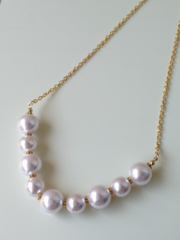 ＜500円値引き＞Nine pearls necklace 1枚目の画像