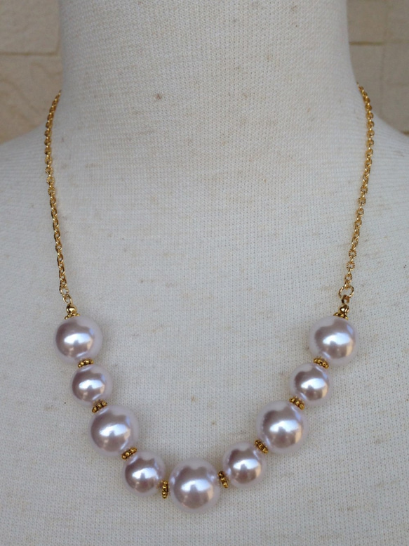 ＜500円値引き＞Nine pearls necklace 2枚目の画像