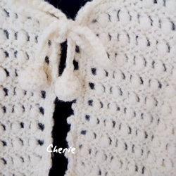 玉編みのボレロサイズ80（1才～1才半） 3枚目の画像