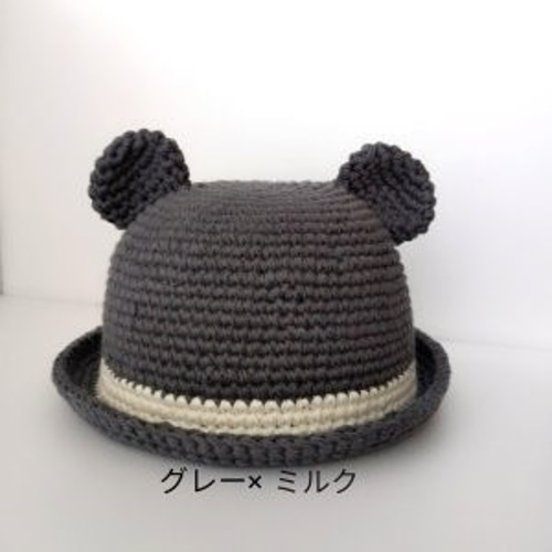 コットンくま耳帽子 52cm 帽子(ベビー・キッズ) mimu2882 通販