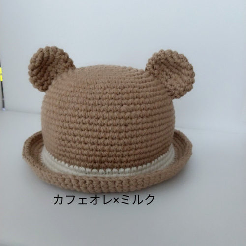コットンくま耳帽子 52cm 帽子(ベビー・キッズ) mimu2882 通販