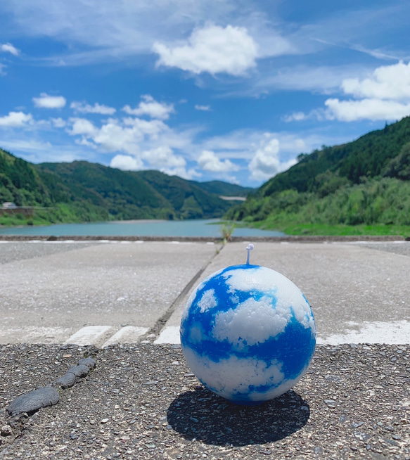 青空キャンドル♢球型♢(大) 3枚目の画像