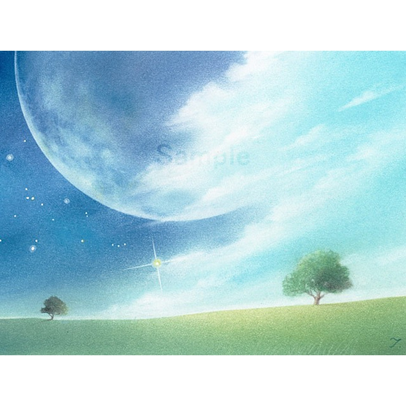 パステル画 原画作品 ~昼の風 夜の光~ (額装品) 絵画 Junko パステル画 原画作品 ~昼の風 夜の光~ (額装品) 絵画 Junko