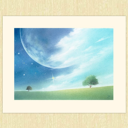 パステル画 原画作品 ~昼の風 夜の光~ (額装品) 絵画 Junko パステル画 原画作品 ~昼の風 夜の光~ (額装品) 絵画 Junko