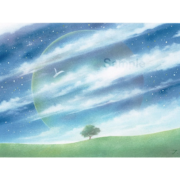パステル画 原画作品 ～風の星～ (額装品) 絵画 Junko 通販