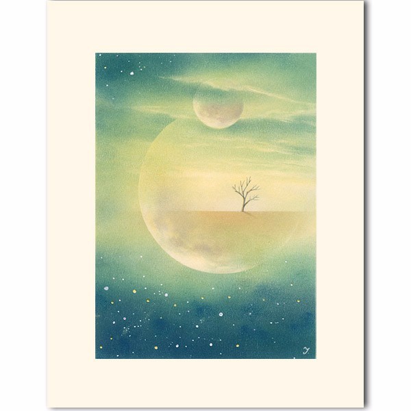 JunJun！【パステル画　原画】 パステル画 原画作品（額付き）～Moon light～ 絵画 Junko 通販