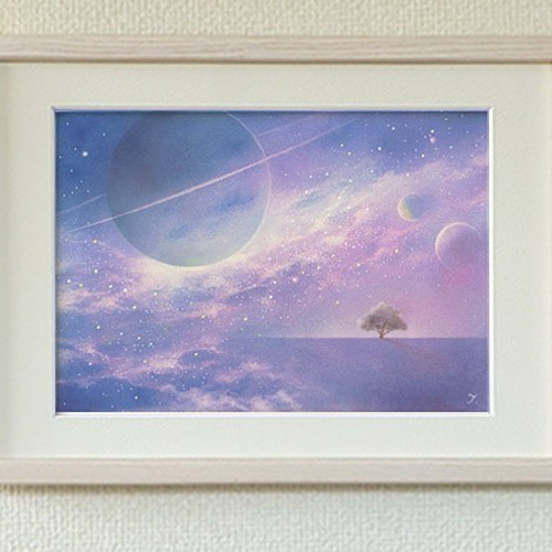 パステル画 原画作品 ～星降る夜Ⅳ～ (額装品) 絵画 Junko 通販