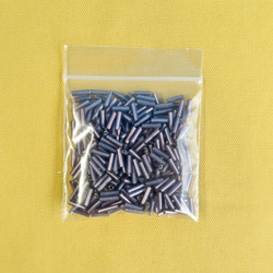 竹ビーズ(長/丸形)60gx3袋✴︎紫色 3枚目の画像