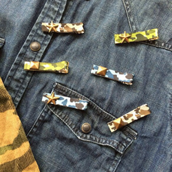 camouflage studs ピン 2個set 1枚目の画像