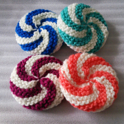 アクリルたわし○うずまき カラフル 4点セット ハンドメイド その他