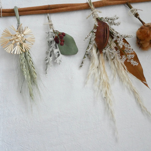 シナモンスティックのドライフラワーガーランド◯ミニスワッグ5