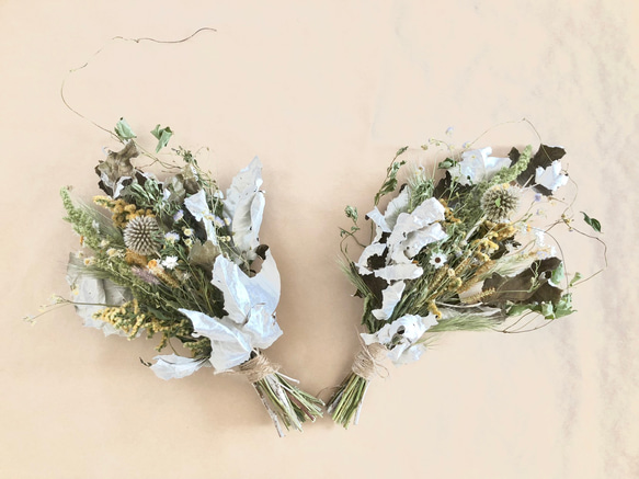 creema数量限定 北海道野の花とホワイトポプラのドライフラワースワッグ花束 7枚目の画像