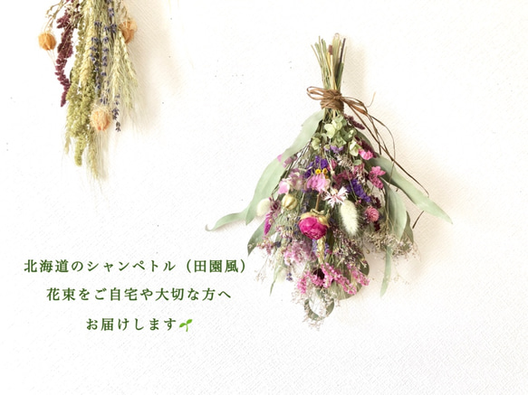 秋のスワッグ 北海道シャンペトル花束「季節の花シリーズ」 7枚目の画像