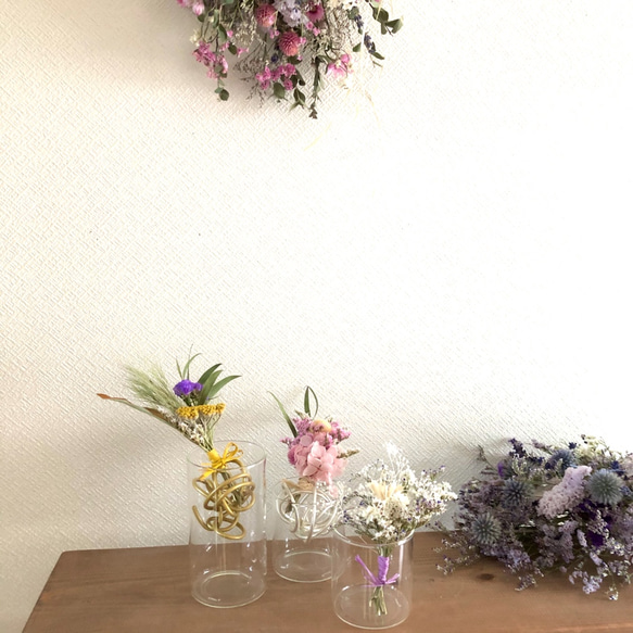 creema限定「creema10周年記念」お花のバック 3点セット　飾り方を楽しむミニ花束　　 4枚目の画像
