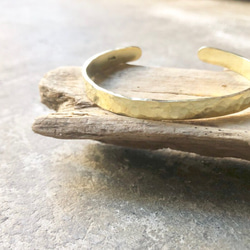 【  jyumoku 】 --  6mm  brass  bangle　真鍮バングル  -- 1枚目の画像