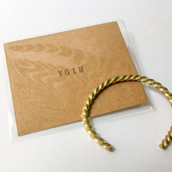 【uzu】 --  4mm  brass  bangle  -- 4枚目の画像