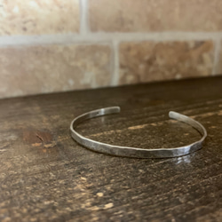 【  jyumoku 】 --  3mm  silver 925  bangle　シルバーバングル  -- 1枚目の画像