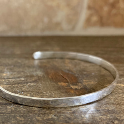 【  jyumoku 】 --  3mm  silver 925  bangle　シルバーバングル  -- 2枚目の画像