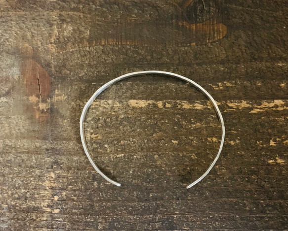 【  jyumoku 】 --  3mm  silver 925  bangle　シルバーバングル  -- 3枚目の画像