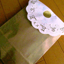 編み込み手袋千鳥格子(紫×ベージュ) 5枚目の画像