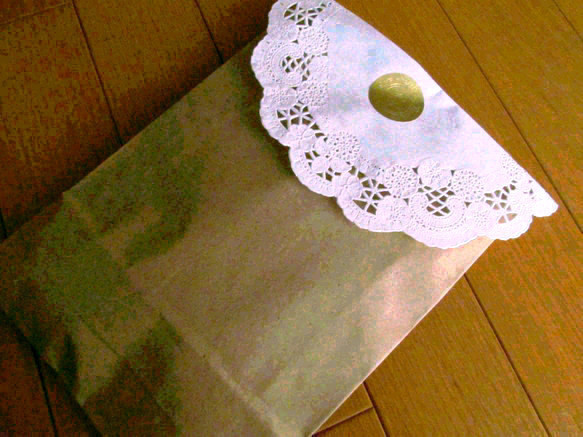 編み込み手袋千鳥格子(紫×ベージュ) 5枚目の画像