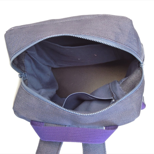 【新品】畳 畳縁 西陣縁 リュックサック ハンドバック 軽量 鞄 畳縁リュックサック 立枠に縞と梅 リュック・バックパック