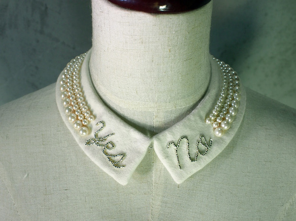 [再販]Message　beads　collar 4枚目の画像