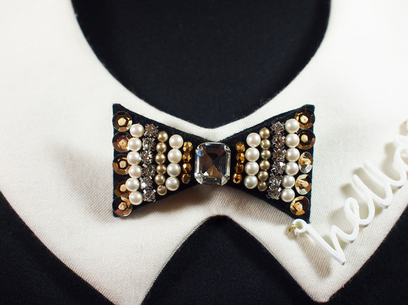 bow tie collar necklace [hello♡] 3枚目の画像