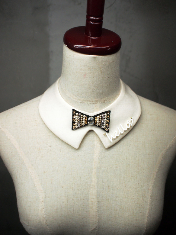 bow tie collar necklace [hello♡] 4枚目の画像