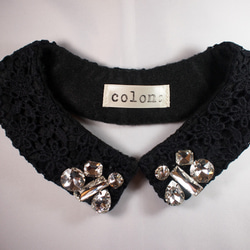 Bijou lace collar [Black] 1枚目の画像