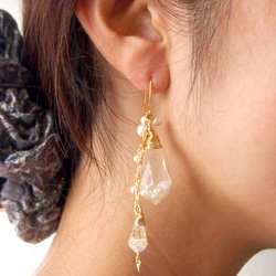 crystal　pierced earrings　[C] 3枚目の画像