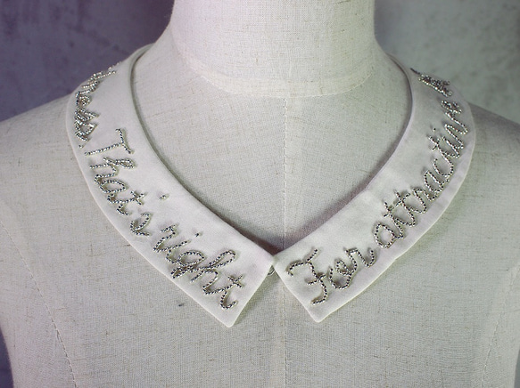 [mari様オーダー]Message　beads　collar 4枚目の画像