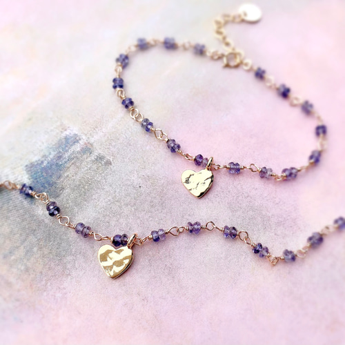 タンザナイト9mm 14KGF ブレスレット