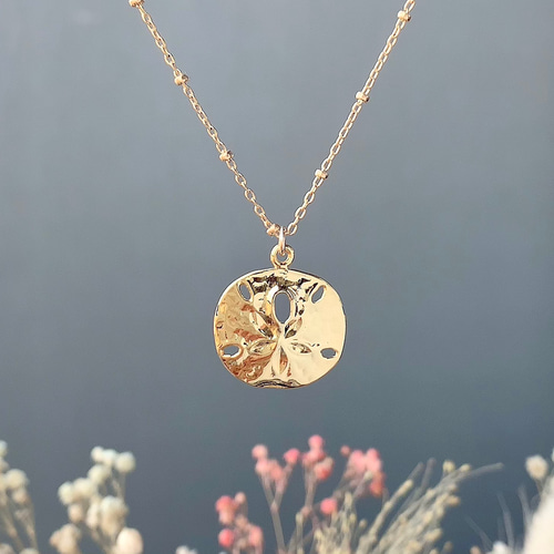 18k, 14kgf -vermeil -sand dollar- ネックレス サンドダラー