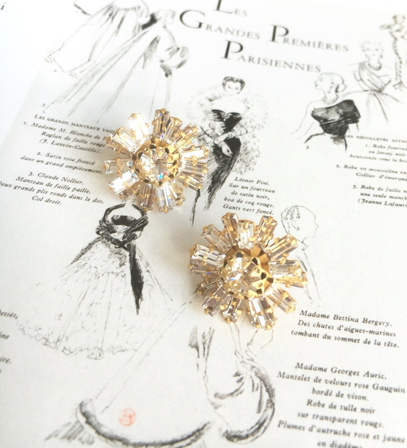 **新年銷售♡20％**珠寶耳環-Janus水晶般的古董，施華洛世奇 第3張的照片