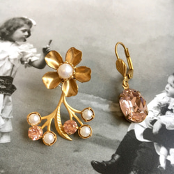 花卉與施華洛世奇耳環 - 古董，經典，服裝，珍珠 第2張的照片