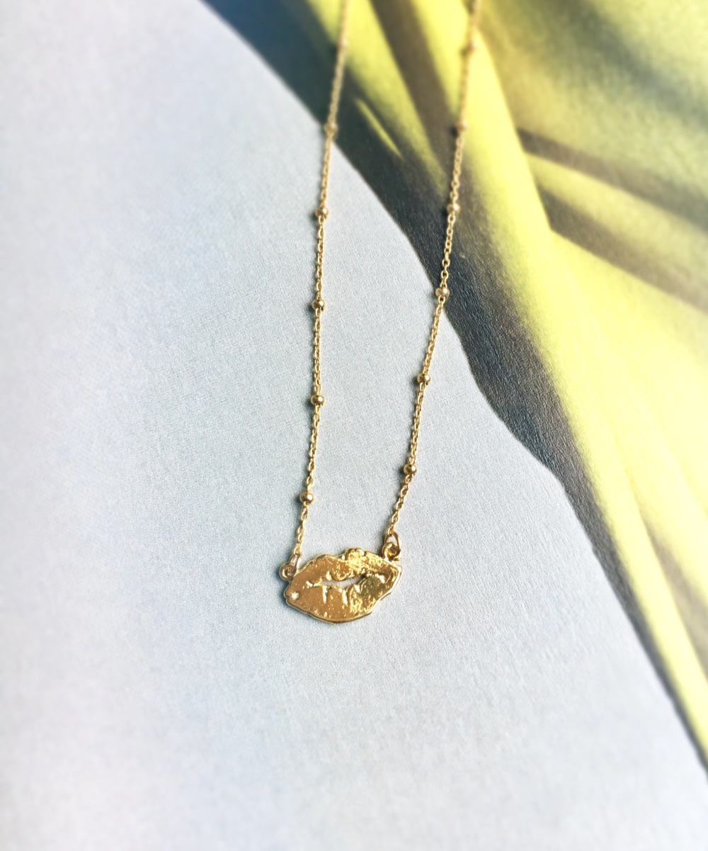 【MEJURI】 ヴェルメイユ リンク ネックレス 関税・送料込 14kgf, 18k vermeil -kiss XOXO- ネックレス ヴェルメイユ