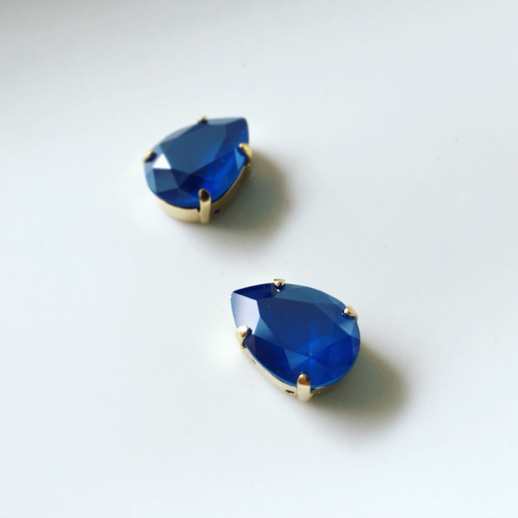 施華洛世奇吊式耳環* Royal Blue 第1張的照片