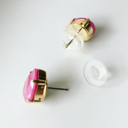 施華洛世奇吊式耳環*牡丹粉色 第4張的照片