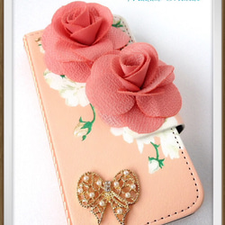 送料無料✴︎Pink rose iPhone case bag 3枚目の画像