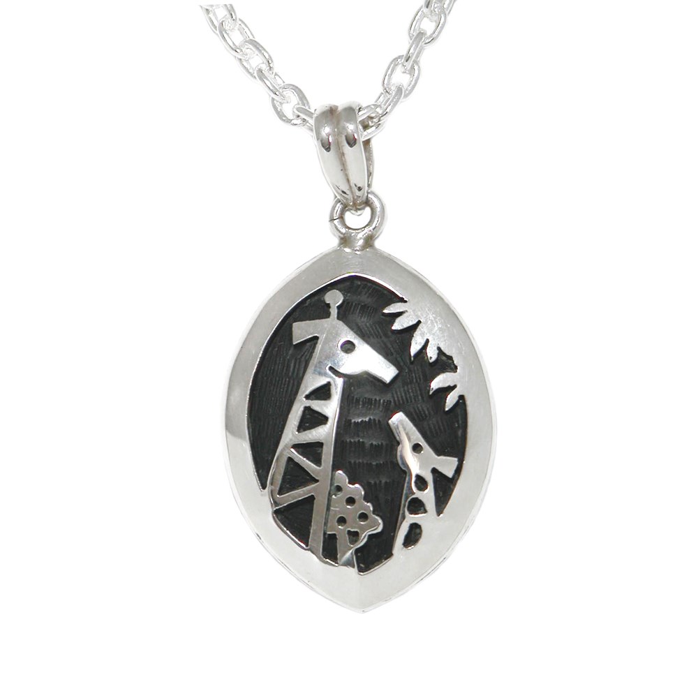 キリンの親子のシルバーペンダント［受注製作］ 17,750円