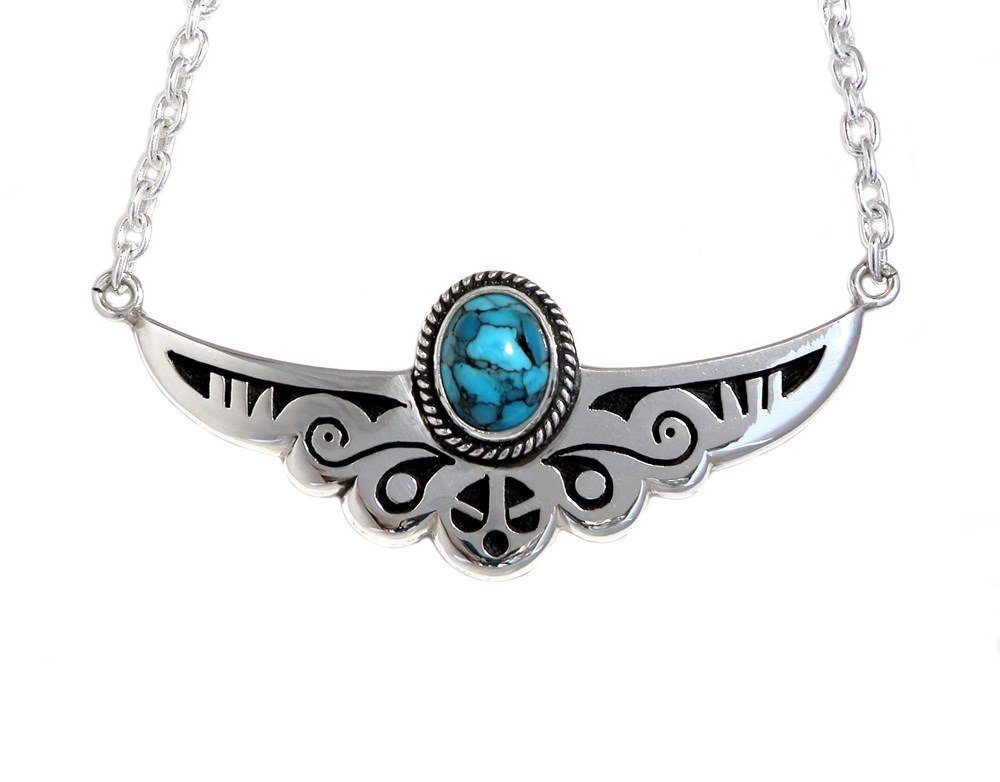 鳥の羽のシルバーペンダント・