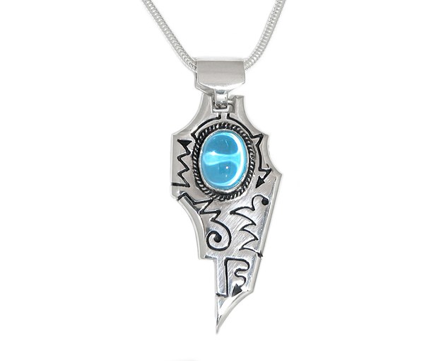 ブルートパーズのペンダント「受注製作」 19,880円