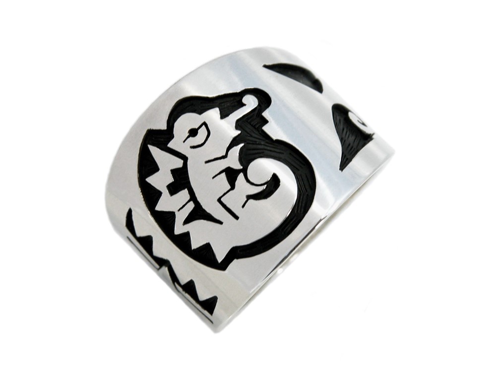 おとぼけカメレオンのシルバーリング 【受注製作】