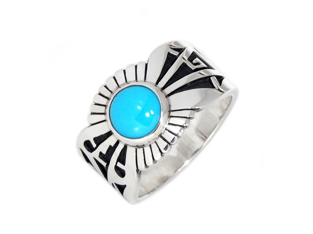 トルコ石のシルバーリング 【受注製作】