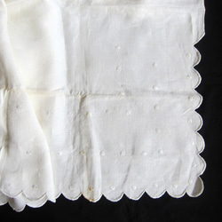 フランスアンティーク麻シーツ枕カバー刺繍クッション2点ベビー ヴィンテージ 2枚目の画像